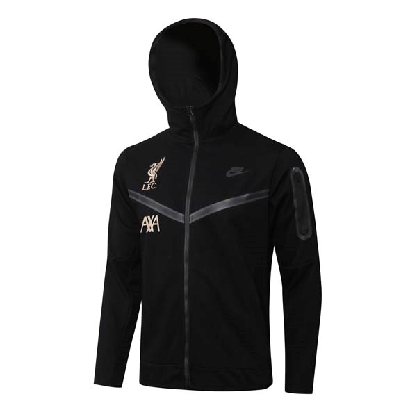 Chaqueta Con Capucha Liverpool 2022 2023 Negro